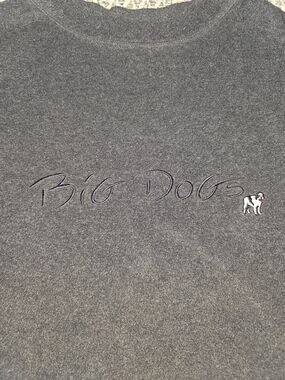 Big Dogs Embroidered Grey Pet T-Shirt